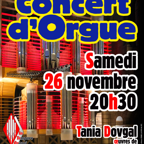 Concert d'Orgue à la cathédrale de Monaco, samedi 26 novembre 2022 à 20h30