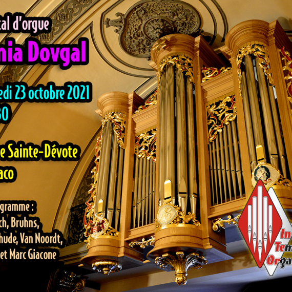 Récital d'orgue Tania DOVGAL, église Sainte Dévote
